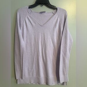 LOFT Light Purple V-Neck Lightweight Pullover Sweater size large